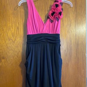 Pink and black dress